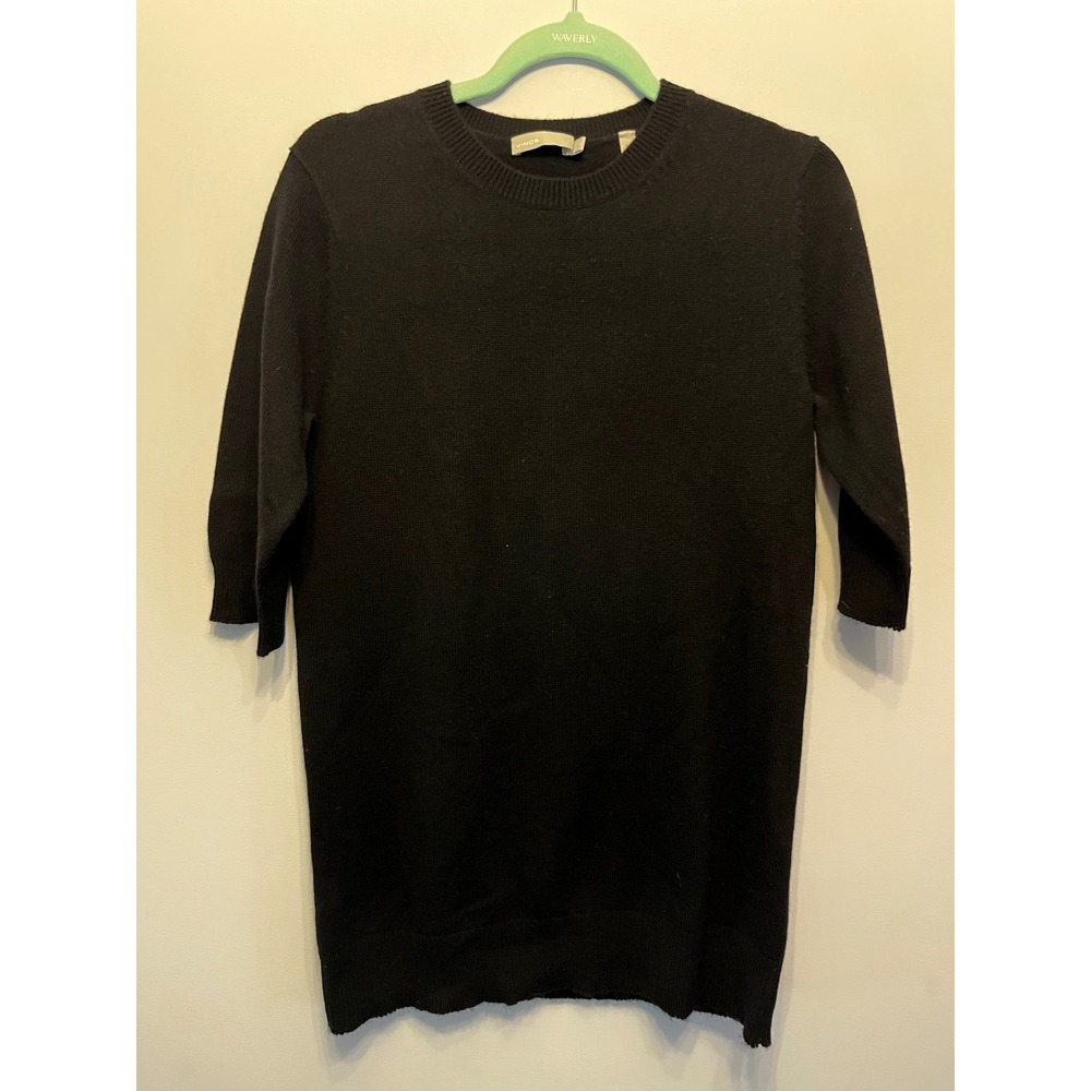 Vince 100% cashmere Black Elbow length tunic long sweater. Size. Small